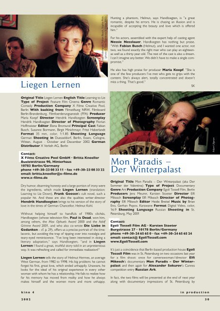 EUROPEAN FILM PROMOTION - German Films