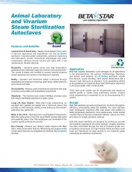 Animal Laboratory and Vivarium Steam Sterilization ... - RV Industries