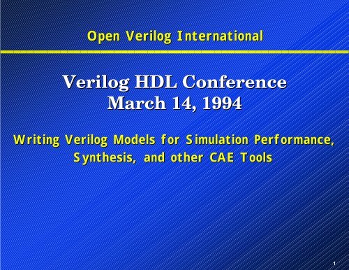 Writing Verilog Models For Performance And Sutherland Hdl Writing Verilog Models For Performance And Sutherland Hdl