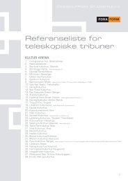 Referanseliste for teleskopiske tribuner - Foraform