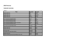 Senior School Prize List 2010 - High School of Dundee