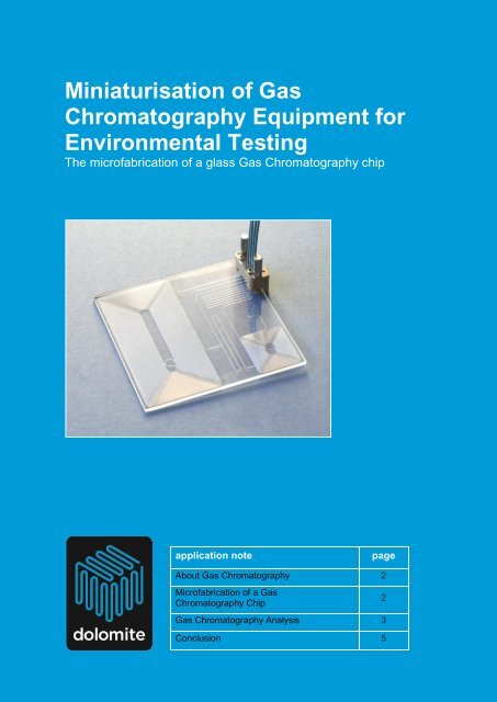 application note - Dolomite Microfluidics