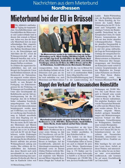 Mieterbund Bei Der Eu In Brussel Deutscher Mieterbund