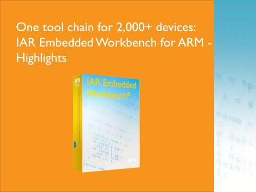 IAR Embedded Workbench for ARM - ICC Media GmbH