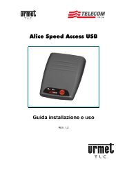 Modem ADSL Urmet Alice Speed Access - Guida all ... - Telecom Italia