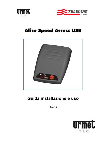 Modem ADSL Urmet Alice Speed Access - Guida all ... - Telecom Italia