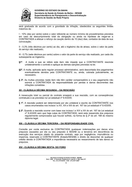 Modelo de Contrato - Sesab