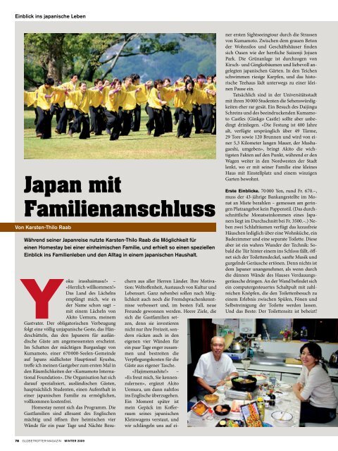Japan mit Familienanschluss - Globetrotter