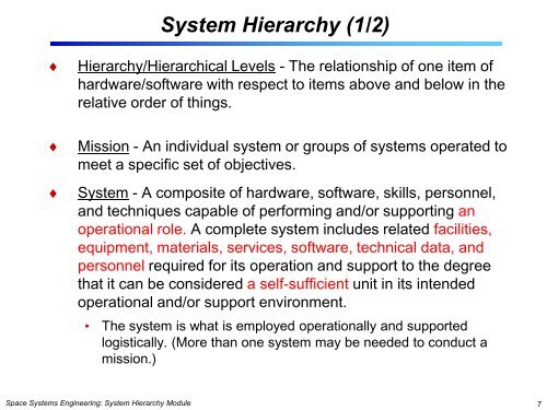 System Hierarchy - Systems Modeling Simulation Lab. KAIST
