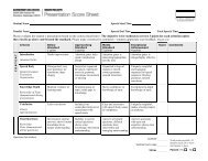 Presentation Score Sheet