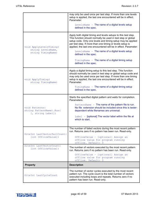UTSL Reference