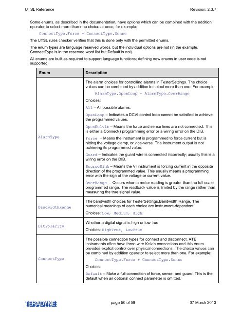 UTSL Reference