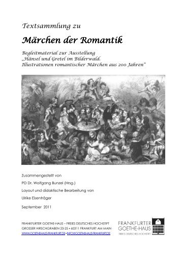 Textsammlung Märchen der Romantik - Goethehaus Frankfurt