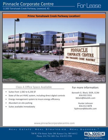 For Lease - Pinnacle Corporate Centre