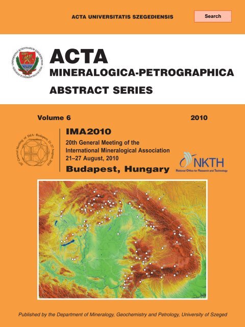 MINERALOGICA-PETROGRAPHICA ABSTRACT SERIES - ima2010