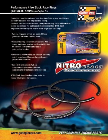 Nitro Black PISTON RINGS - Engine Pro