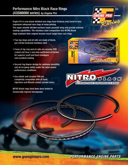 Nitro Black PISTON RINGS - Engine Pro