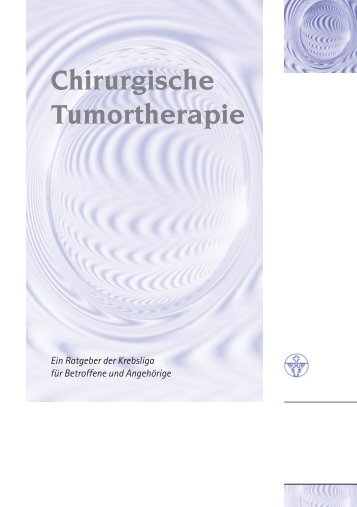 Broschüre - Chirurgische Tumortherapie - Krebsliga Schweiz