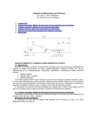 Mecanismos de Palancas