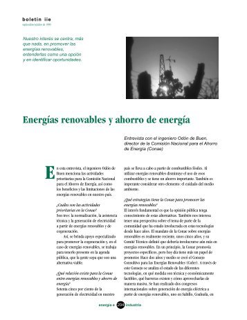 EnergÃ­as renovables y ahorro de energÃ­a - Instituto de ...