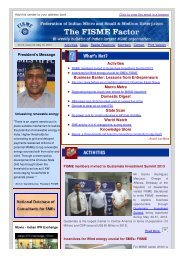 FISME Newsletter - Vol III, Issue 33: May 1, 2013 - Federation of ...
