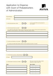 Application to Dispense with Grant of Probate/Letters of ... - Aviva