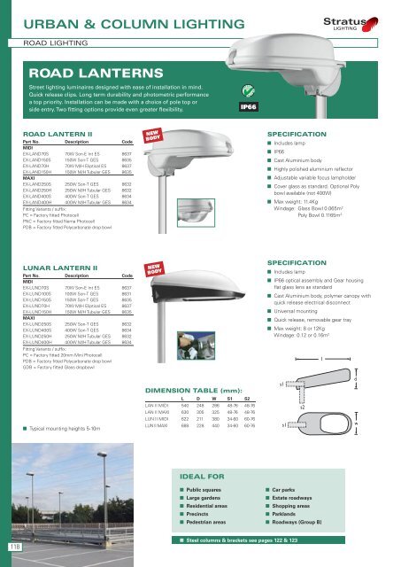 URBAN & COLUMN LIGHTING - WF Senate