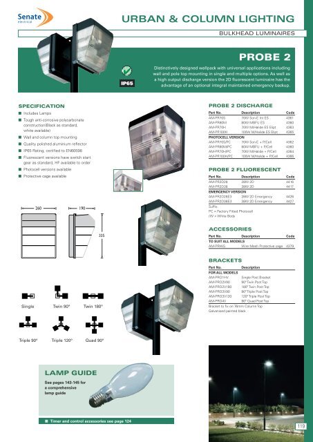 URBAN & COLUMN LIGHTING - WF Senate