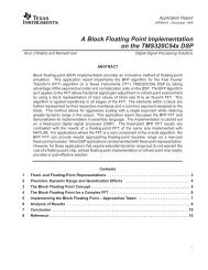 A Block Floating Point Implementation on the TMS320C54x DSP