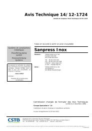 Avis Technique 14/12-1724 Sanpress Inox - Viega