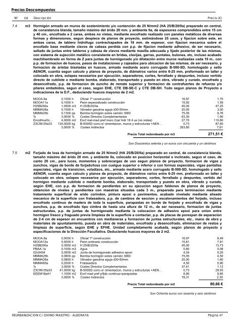 mediciones y presupuesto reurbanizacion c/ divino maestro - Alboraya