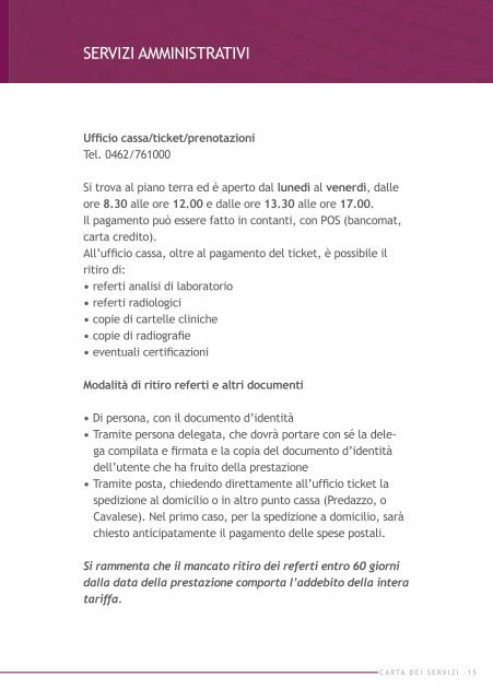 Il poliambulatorio - Azienda Provinciale per i Servizi Sanitari