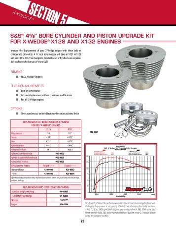 S&SÂ® 43/8" BOre CylInder and pISTOn upgrade kIT fOr ... - S&S Cycle