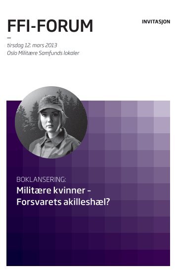 FFI-FORUM - Forsvarets forskningsinstitutt