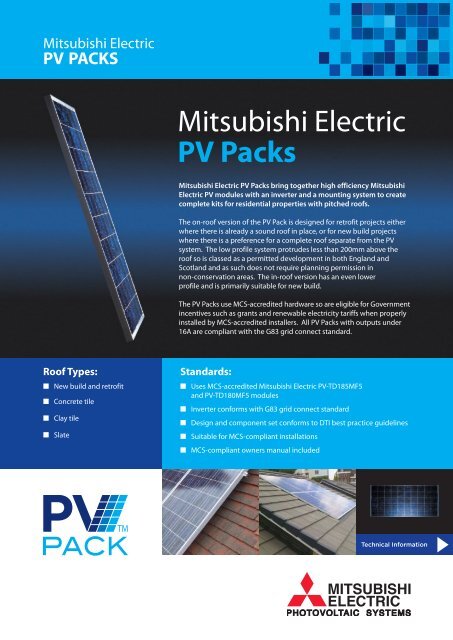 Mitsubishi Electric PV Packs - Impact Renewables