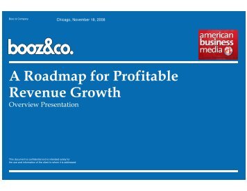 A Roadmap for Profitable Revenue Growth - American Business ...