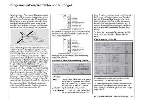 Programmierbeispiel - Graupner