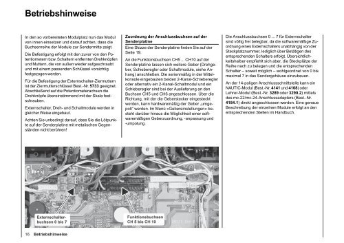 Programmierbeispiel - Graupner