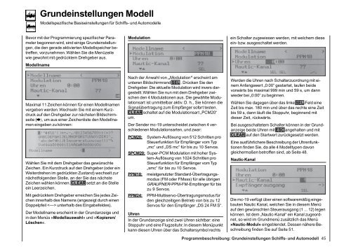 Programmierbeispiel - Graupner