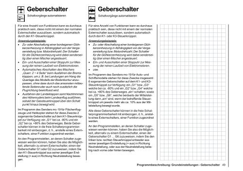 Programmierbeispiel - Graupner