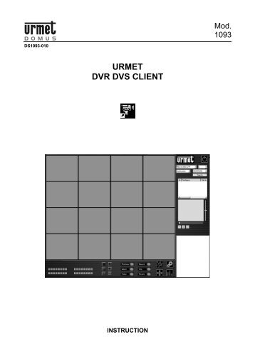 URMET DVR DVS CLIENT - Grothe