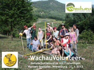 Wachau Volunteer, Mag. Hannes Seehofer