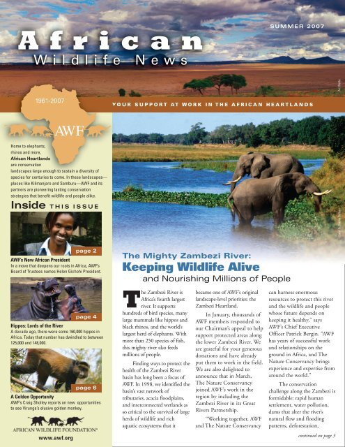 Zambezi: Keeping Wildlife Alive - African Wildlife Foundation