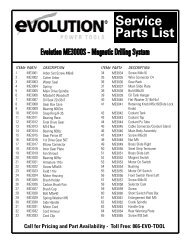 Service Parts List - Evolution Power Tools Ltd.