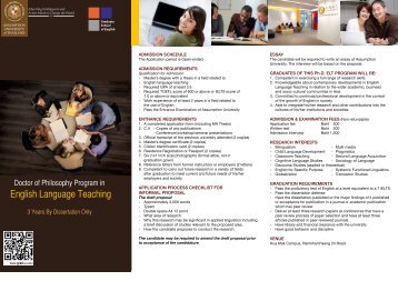 PHDELT Brochure - Assumption University of Thailand
