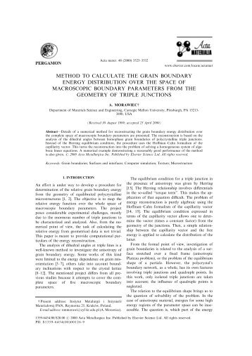 method to calculate the grain boundary energy distribution over the ...