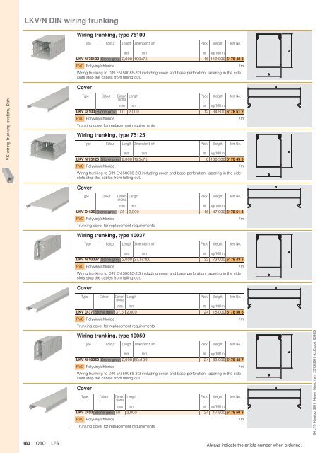 LFS | VK wiring trunking system, Dahl - OBO Bettermann