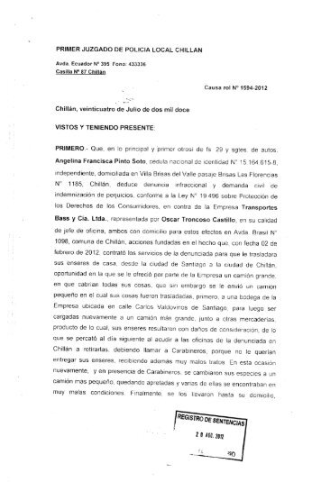 PRIMER JUZGADO DE POLICIA LOCAL CHILLAN