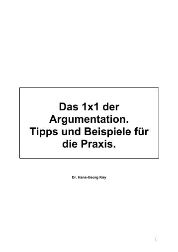 Das 1x1 der Argumentation. Tipps und ... - Gymnasium Raubling