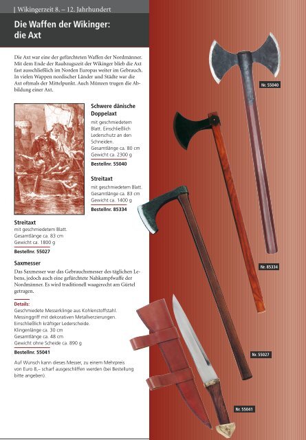 Die Waffen der Wikinger - Haller Stahlwaren GmbH